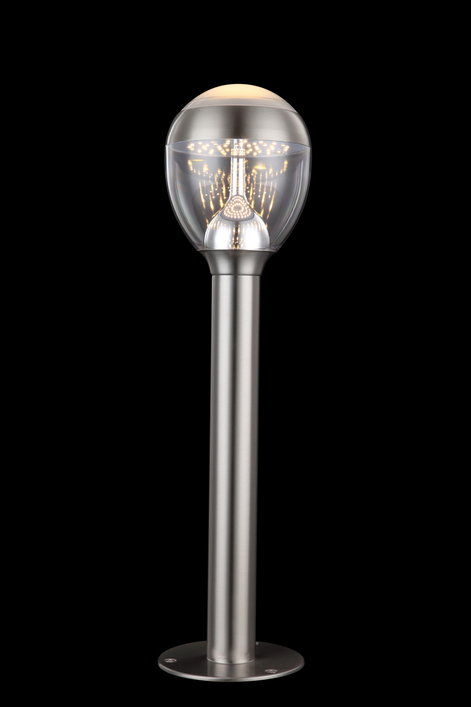 GLOBO LED Wegeleuchte Callisto Silberfarbig,Transparent/Klar 15x15cm H59cm