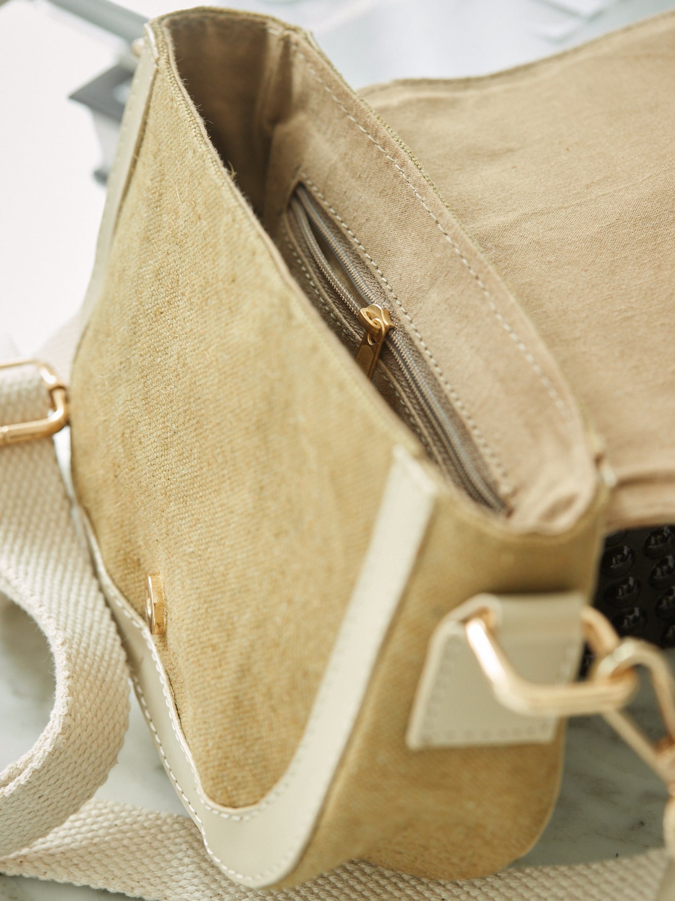 Sac besace bi-matière - Collection Maroquinerie Cyrillus