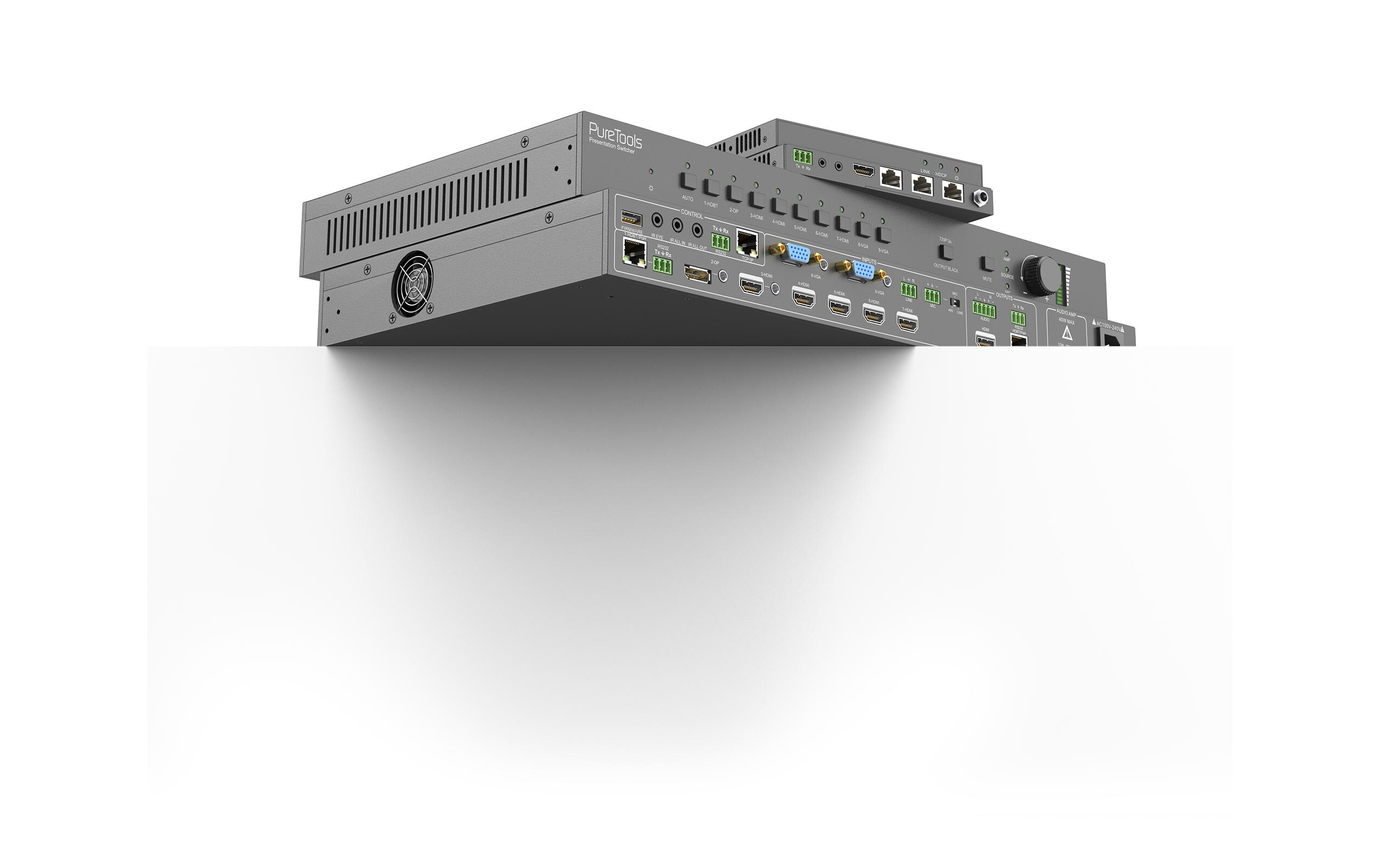 Presentation Switcher PT-PSW-92 Multiformat<br>9x2 4K Multiformat Presentation Switcher mit Scaler Set