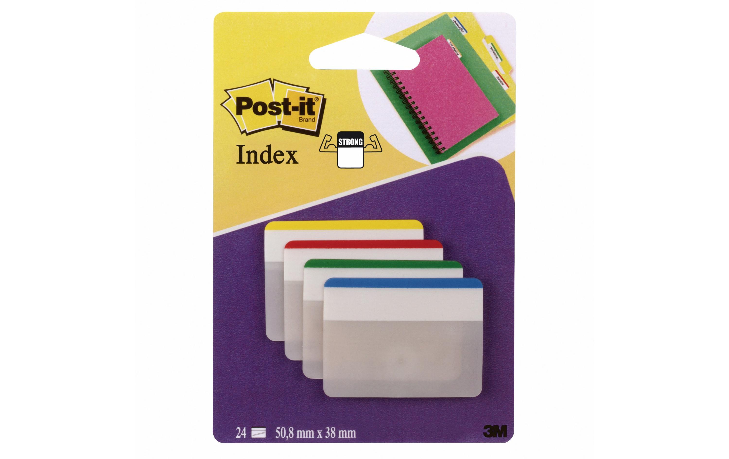 Page Marker Index Strong Blau/Gelb/Grün/Rot, 4 StückEin Pack à 4x 6 Stück
