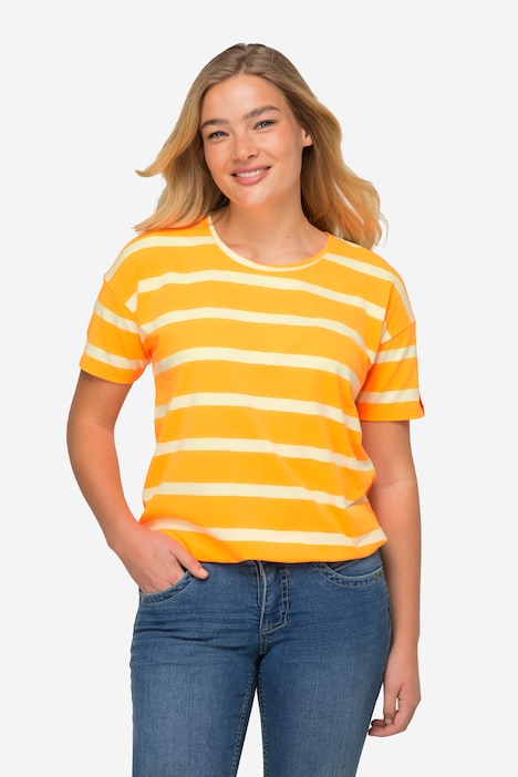 T-Shirt, oversized, Ringel, Rundhals, OEKO-TEX