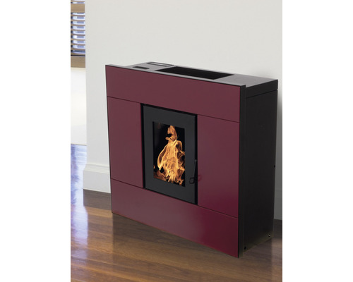 Natalia stalen pelletkachel, Bordeaux, 8 kW