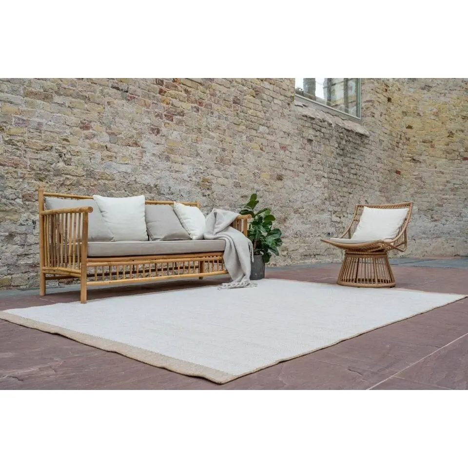 Interieur05 Jute buitenkleed naturel border - 290 x 200 cm