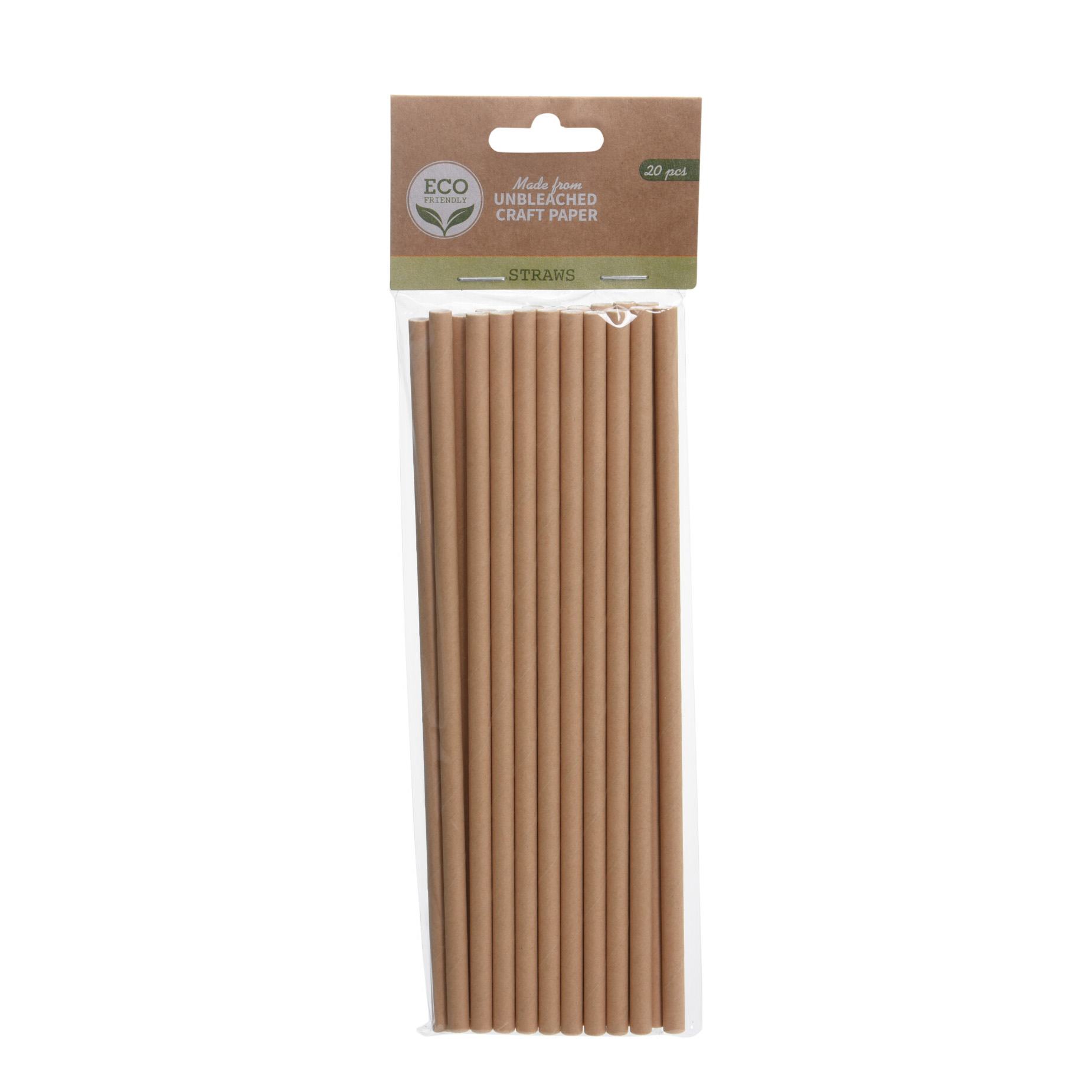 Strohhalm aus Papier Set 20-teilig