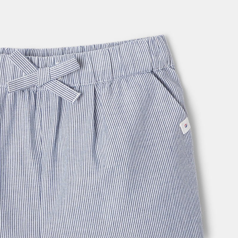 Short rayé en coton bio bleu mixte Absorba