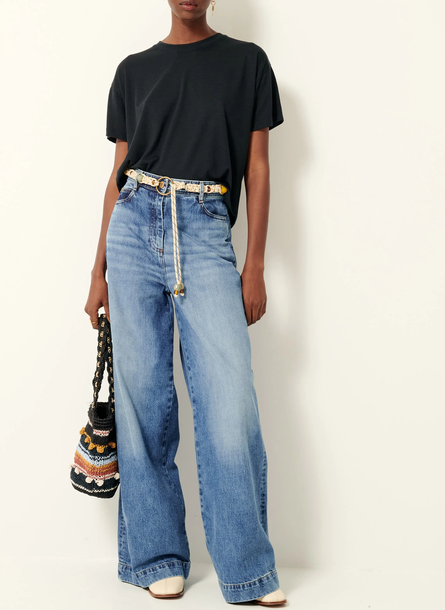 TOO - Tee-shirt ample col rond fluide | Bleu