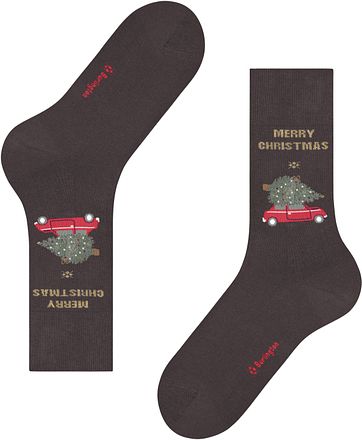 Burlington Sokken Merry X-Mas Bruin 21962-5230 kopen