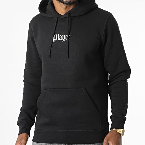 Sweat Capuche Player Noir Blanc