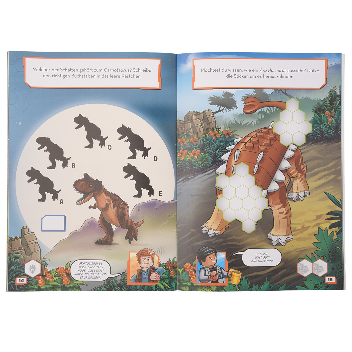 Topolino LEGO Jurassic World Stickerbuch mit 24 Seiten grau