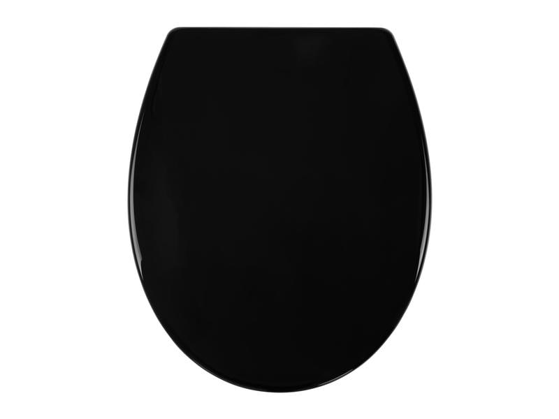 COCON Toilettensitz mit Absenkautomatik Schwarz WC-Sitz aus Kunststoff mit universeller Passform