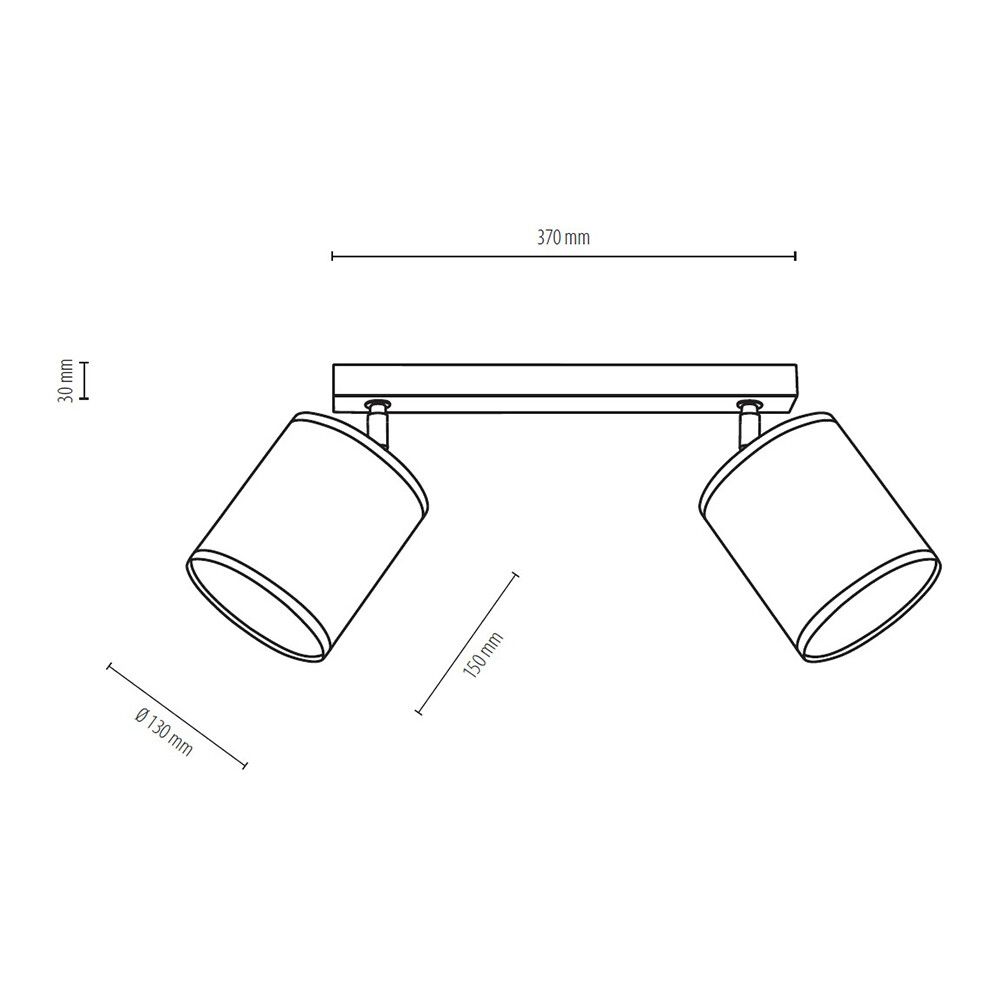 TAKLAMPE BRITOP BOHO 2XE27 25W OLJET EIK