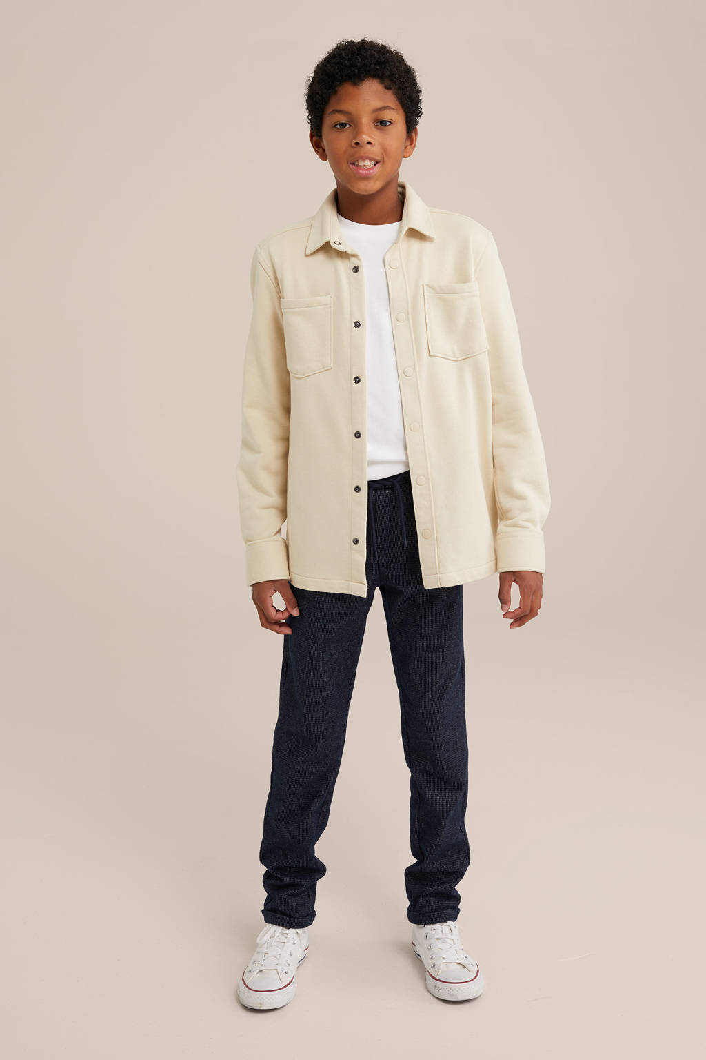mooie blouse/vestoverhemd beige