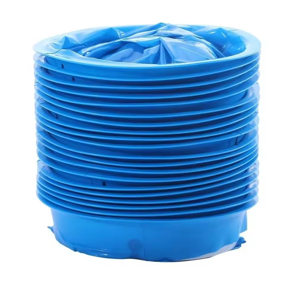 (10er Set) Einweg Erbrechbeutel Notfall Reise Spucktüten mit Ring (1000ml) - Blau
