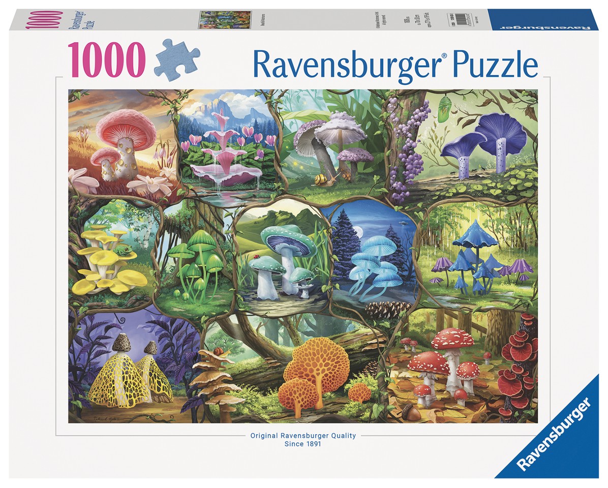 Ravensburger - Puslespil Beautiful Mushrooms 1000 brikker