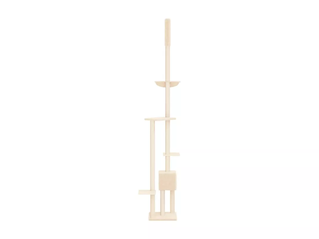 Arbre à chat du sol au plafond Crème 258,5-284,5 cm