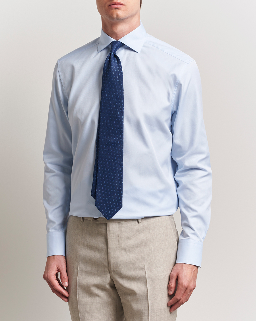 Stenströms 1899 Cotton Royal Oxford Shirt Light Blue