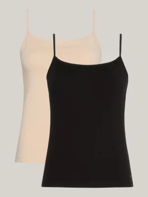 Conjunto de 2 camisetas regatas premium com bordado de bandeira.