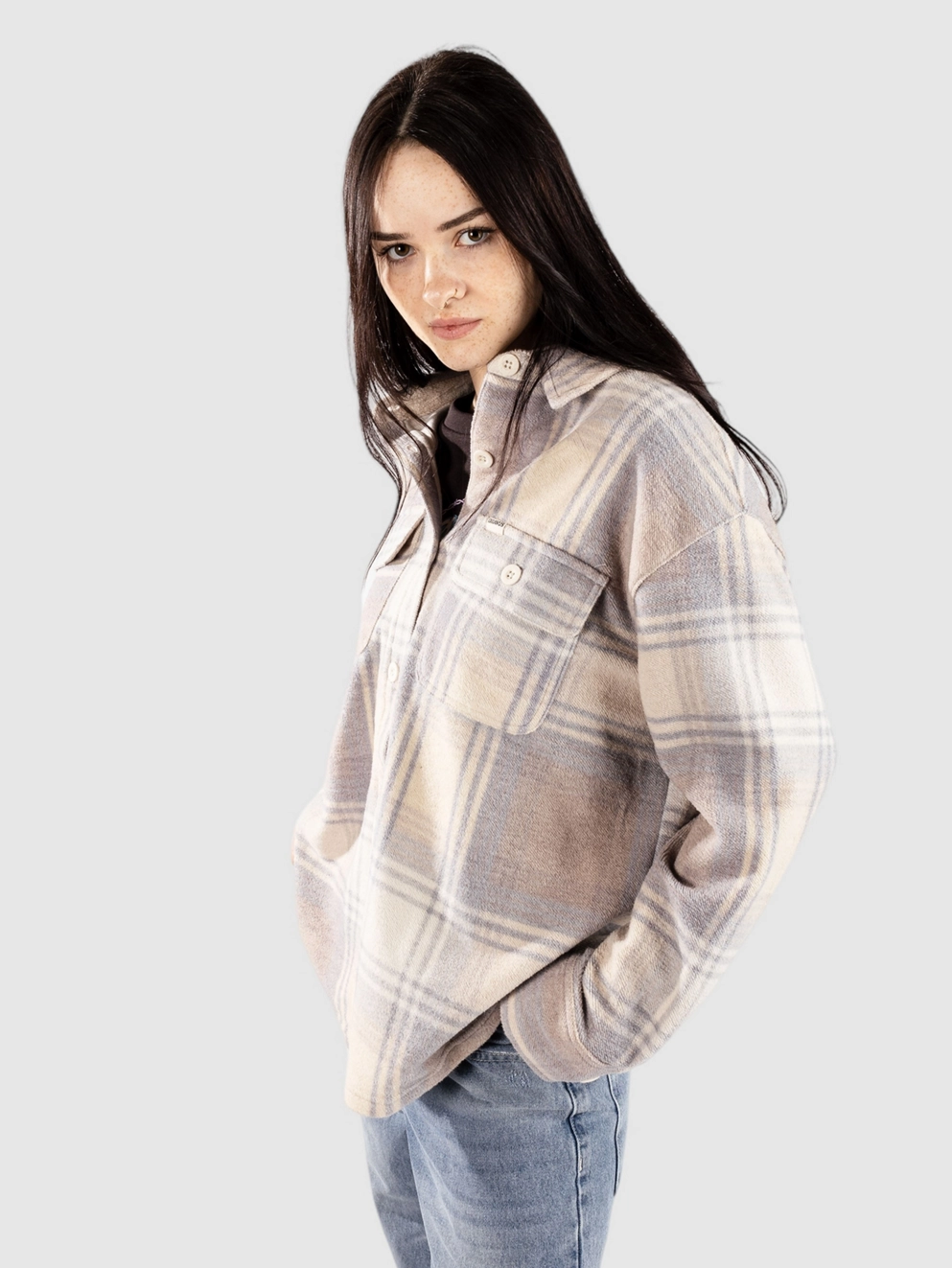 Dravus Ellia Flannel Shirt grey