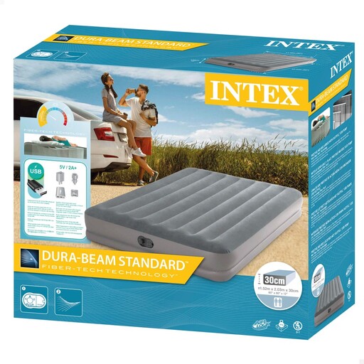 Colchão inflável de casal Intex Dura Beam Prestige