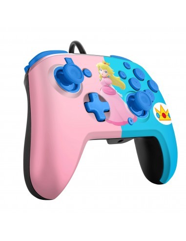 PDP Faceoff Deluxe Audio Wired Controller Peach Licensed Switch