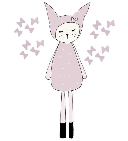 Fabelab Wallstickers - Dreamy Friend Bunny - Lila m. Kaninchen