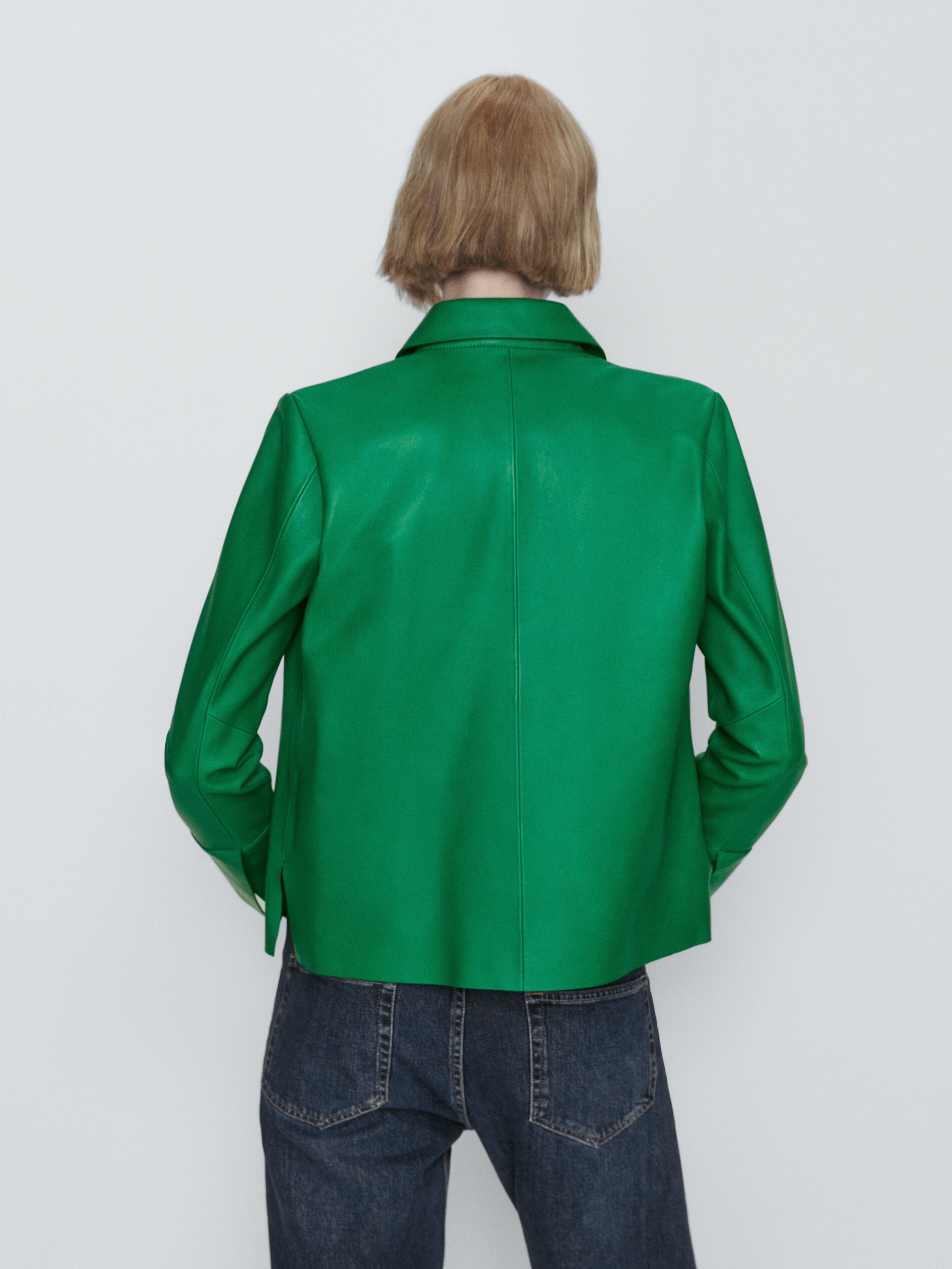 Camisa verde de napa - VERDE
