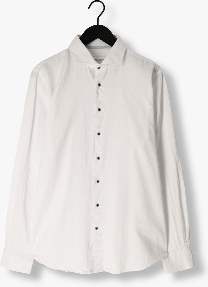 PROFUOMO witte profuomo klassiek overhemd shirt cutaway sc cotton linnen