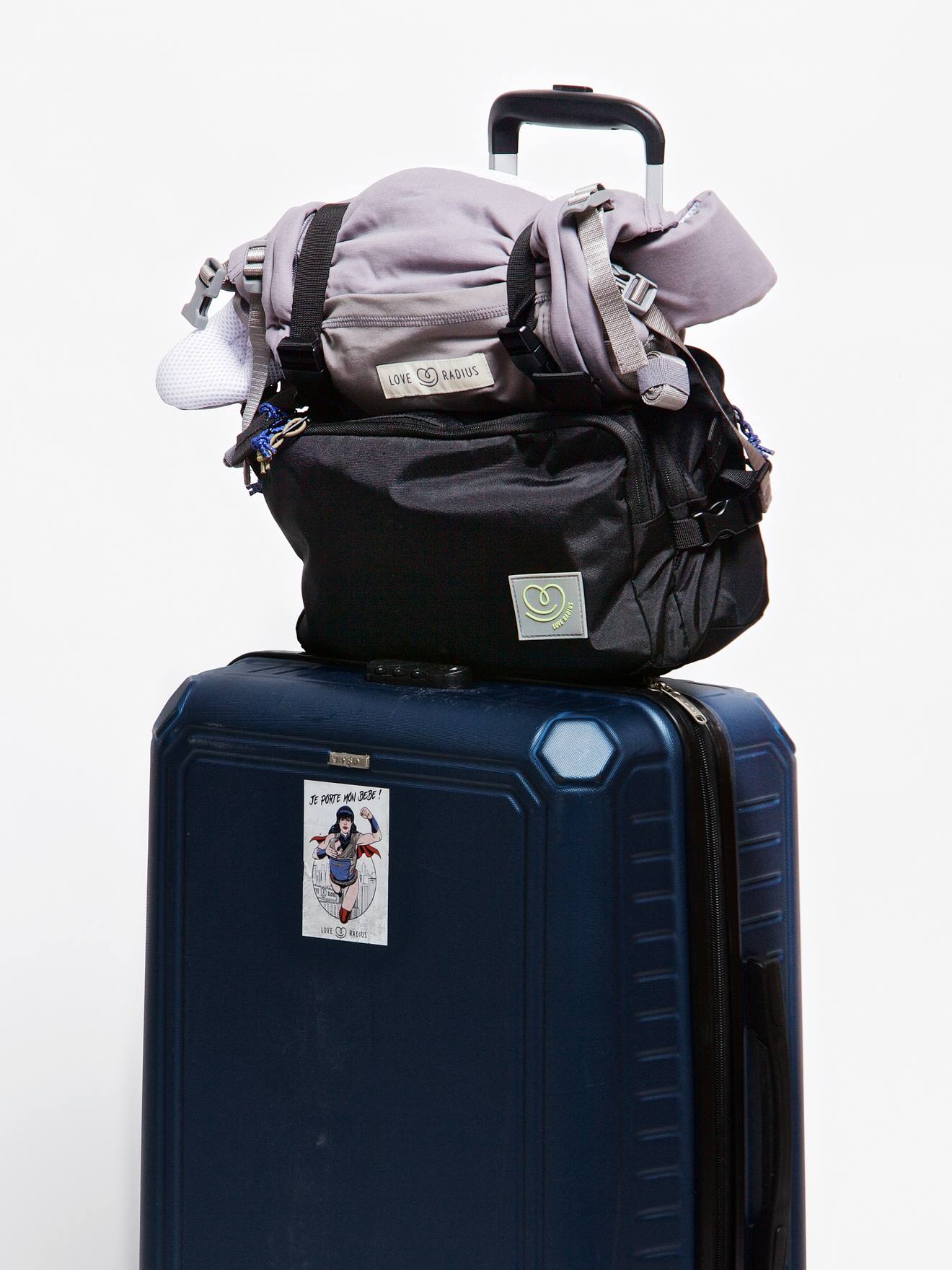 Bolsa de maternidade CaravanBag LOVE RADIUS cinza