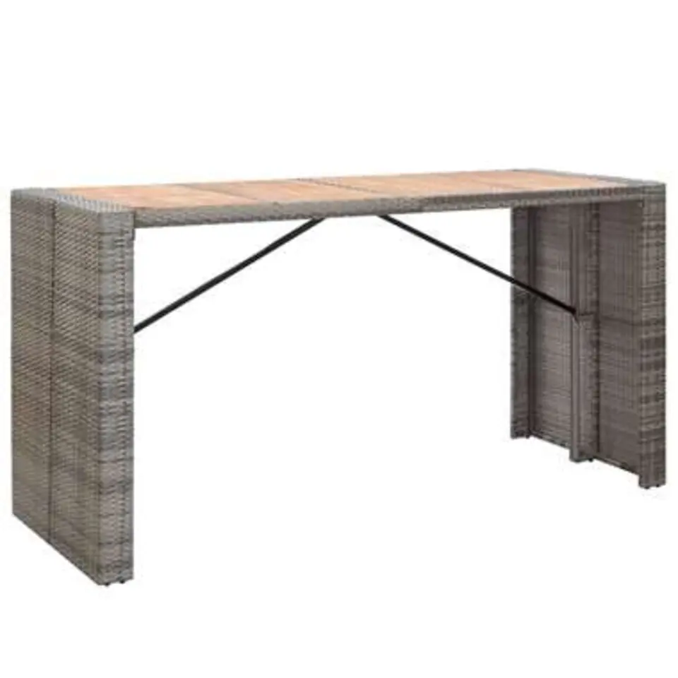 vidaXL - Barset - Grijs - Poly rattan