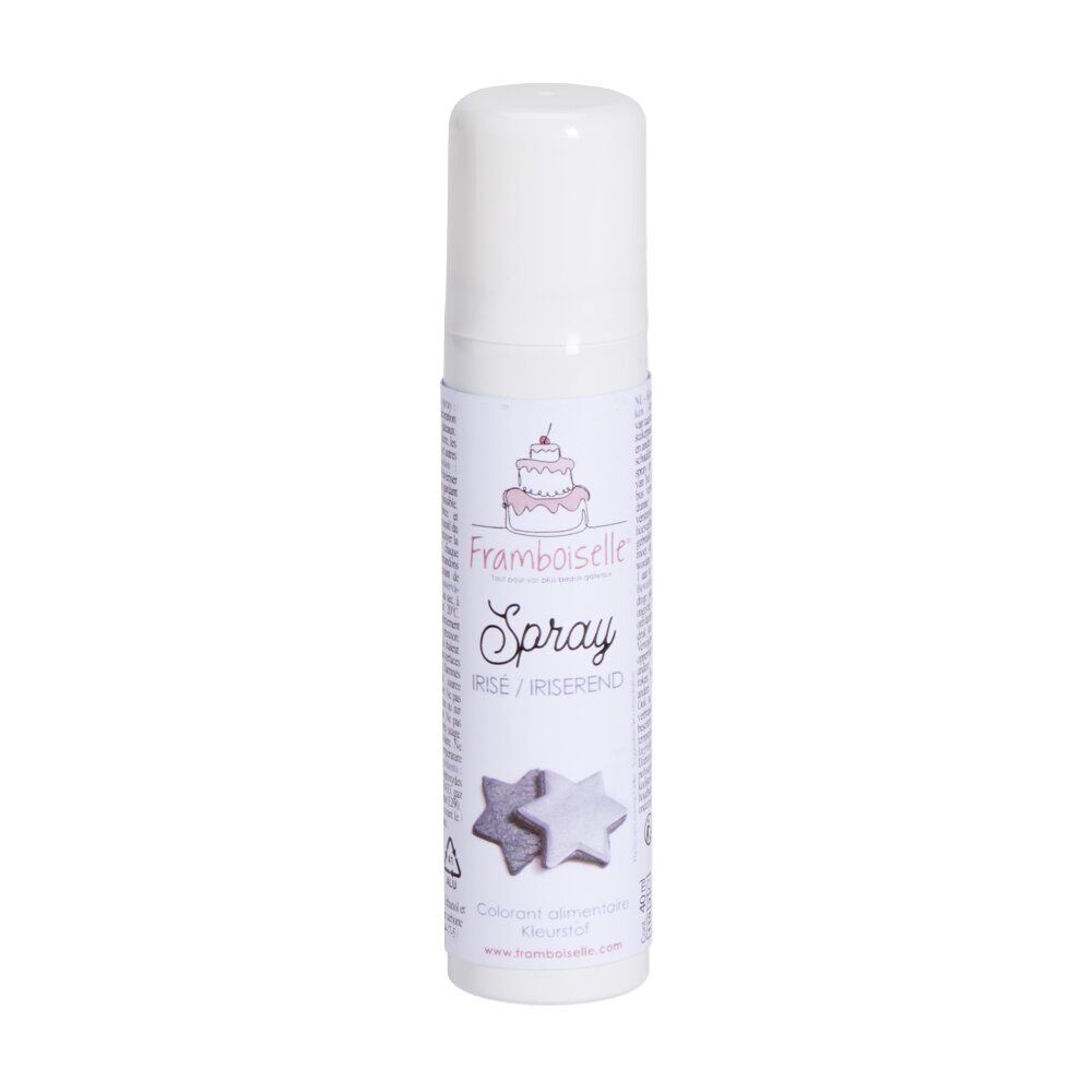 Spray colorant alimentaire argenté Framboiselle