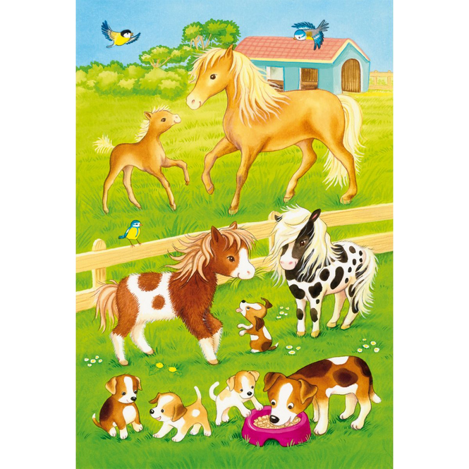 Puzzle Set - Niedliche Haustiere - 3 x 24 Teile