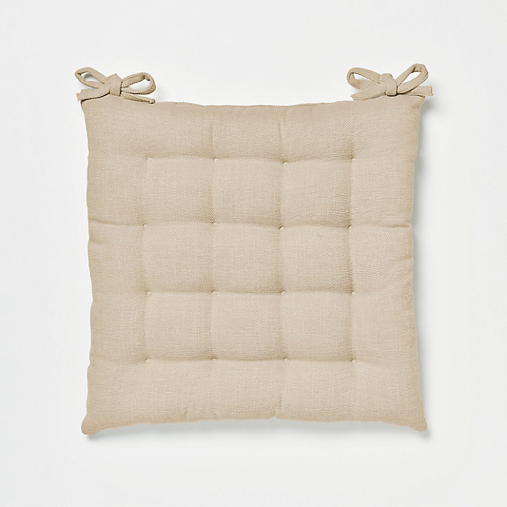 Galette de chaise GoodHome Tiga naturel 45 x 45 cm