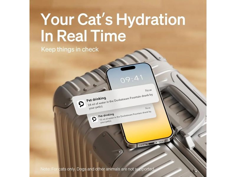 Petlibro Dockstream intelligenter Katzenbrunnen Weiss Intelligenter Trinkbrunnen mit App-Steuerung für Haustiere