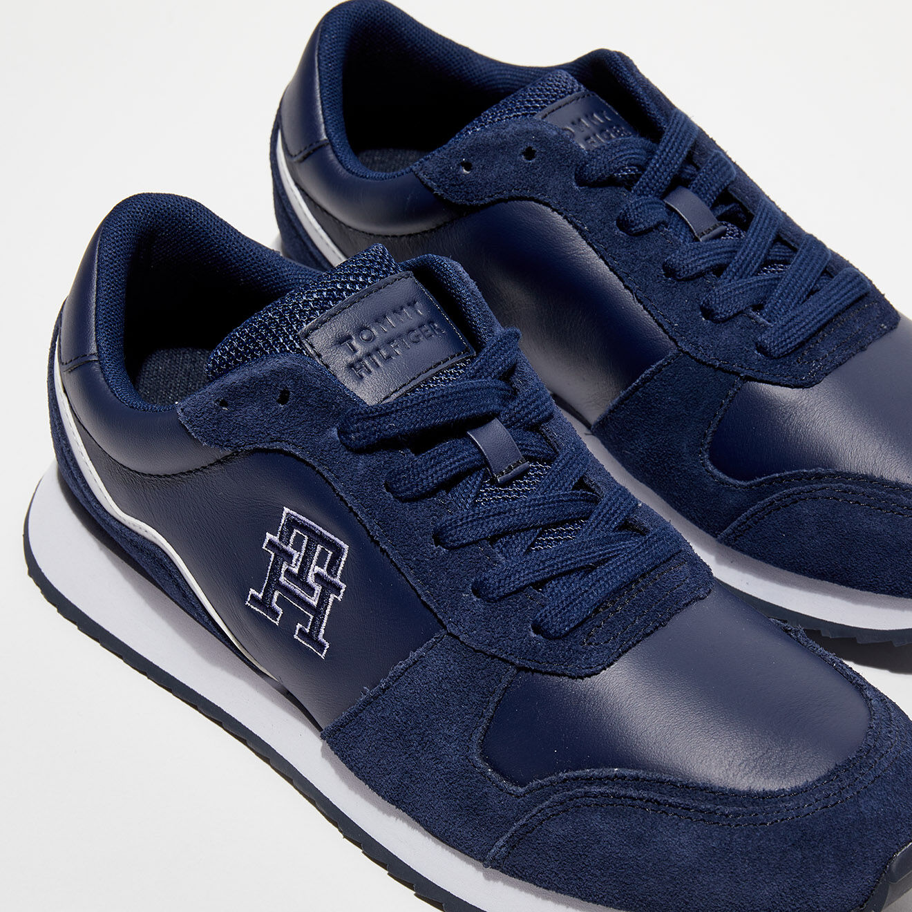 Tommy Hilfiger Baskets en Cuir Running Evo bleu marine