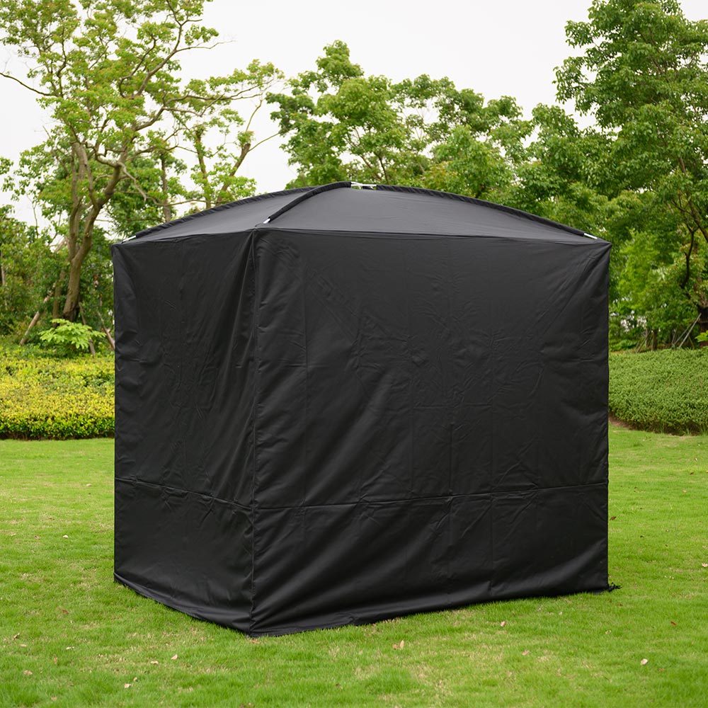 Home Deluxe - Hoes - PROVENCE Tuinligstoel, Afmetingen 236 x 180 x 210 cm, Kleur: Zwart | Hollywood Swing Ligstoel Schommelstoel