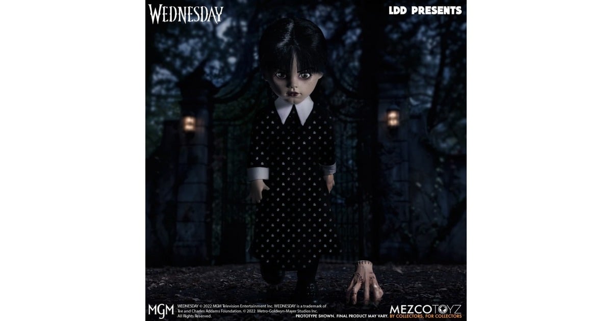 Mezco ToysLiving Dead Dolls: Wednesday Addams 10 inch Action Figure Speelfiguur
