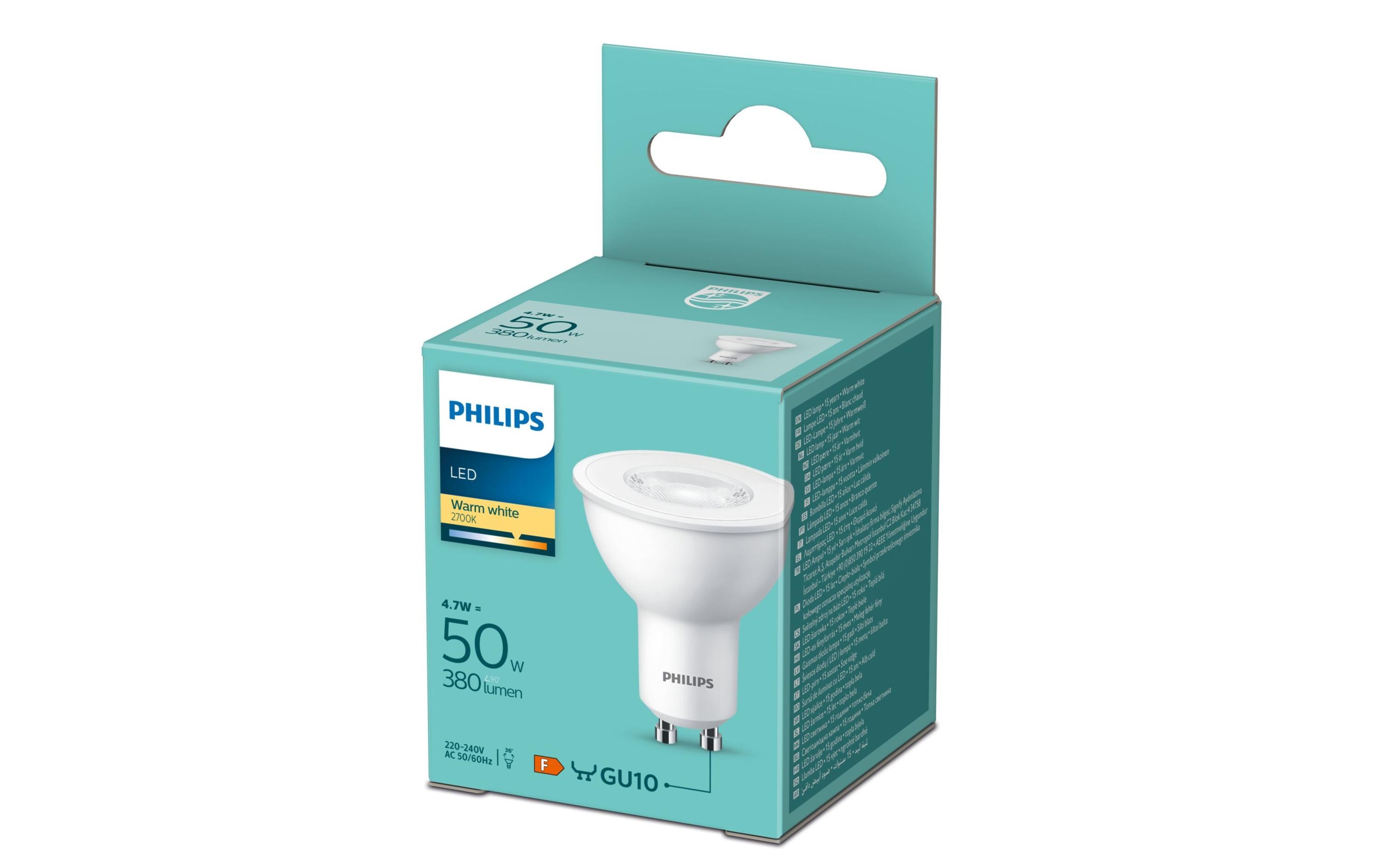 Lampe LED 50W GU10 WW 36D ND 1PF/6DISC WarmweissWarmweisses LED-Leuchtmittel MR16 mit mattem Glas