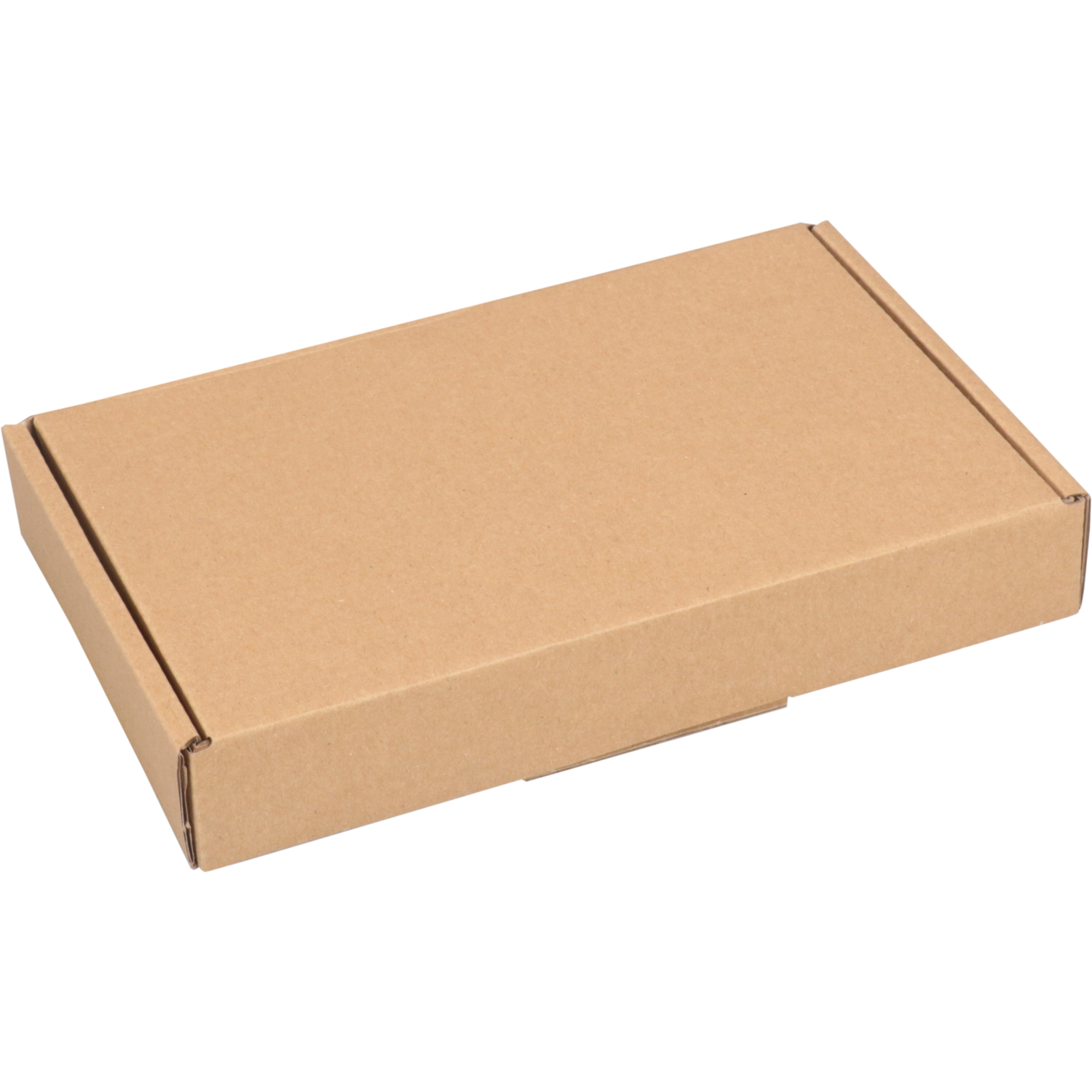 SendProof® Verzenddoos, A6, golfkarton, 180x115x28mm, met klep, enkele golf, bruin