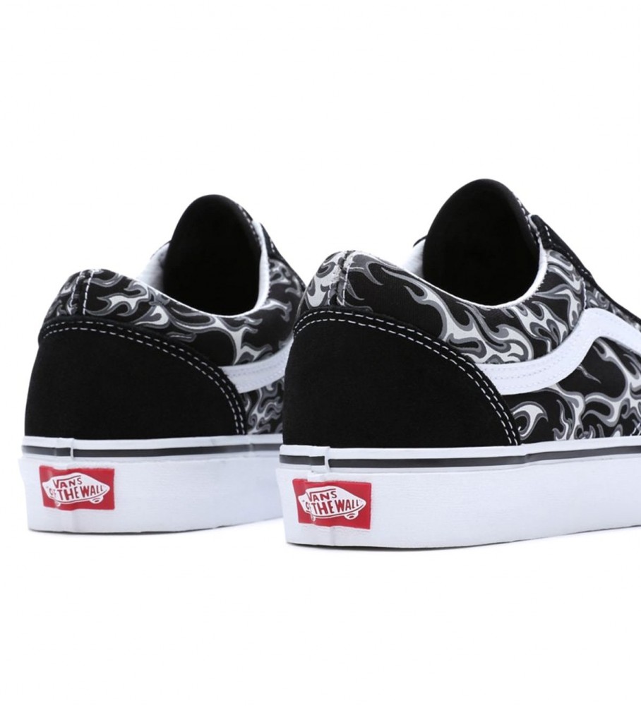 Tênis Vans Old Skool de couro, preto