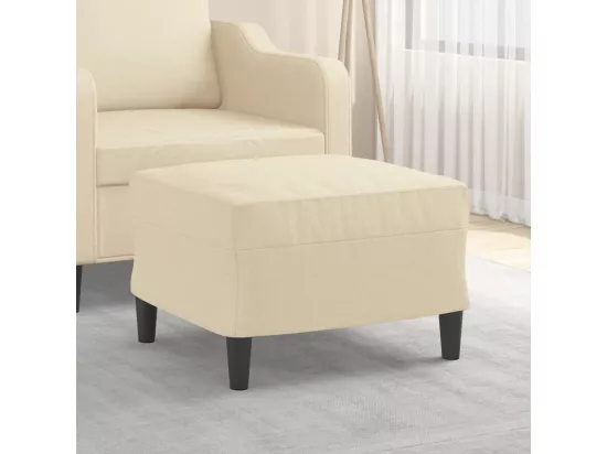 Repose-pied Crème 60x50x41 cm Tissu