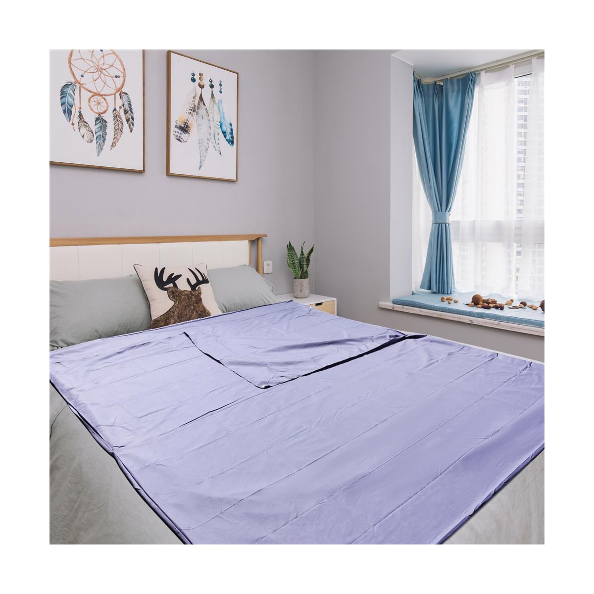 Sovepose Travel 115x 210 cm Reisesovepose (lilla)