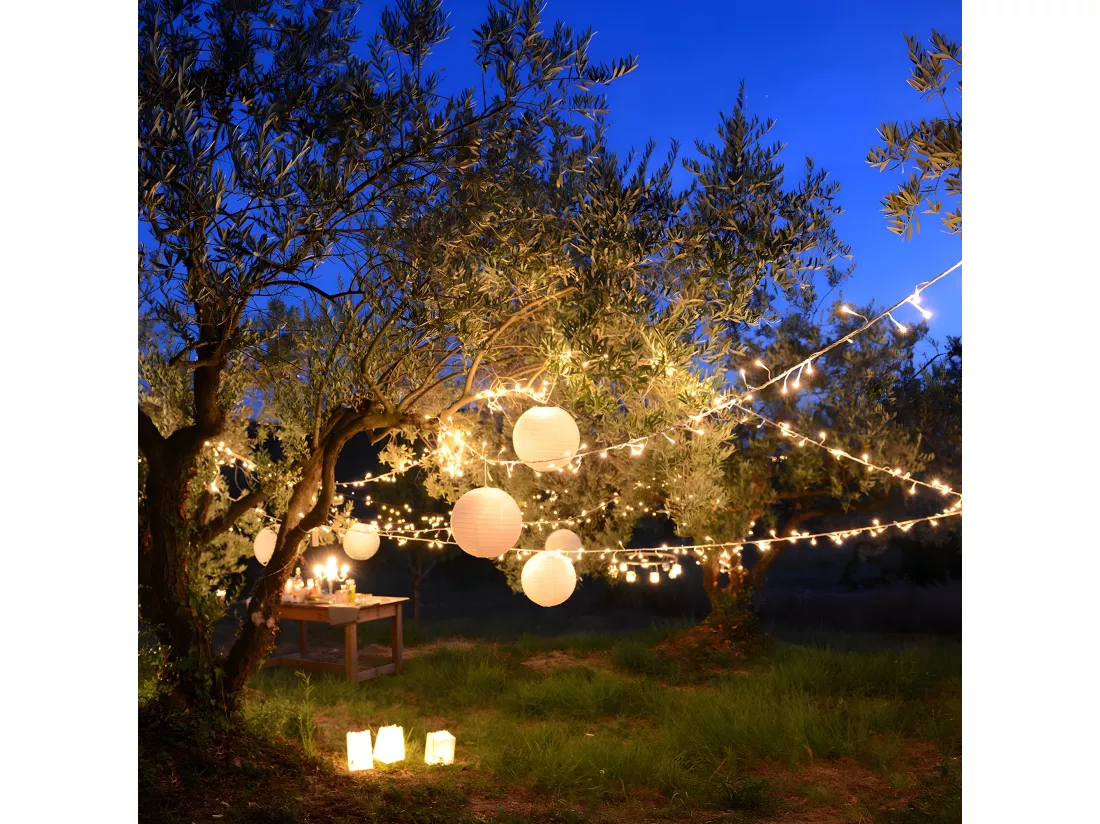 Guirlande lumineuse solaire YOGY Noir Plastique 16.3M