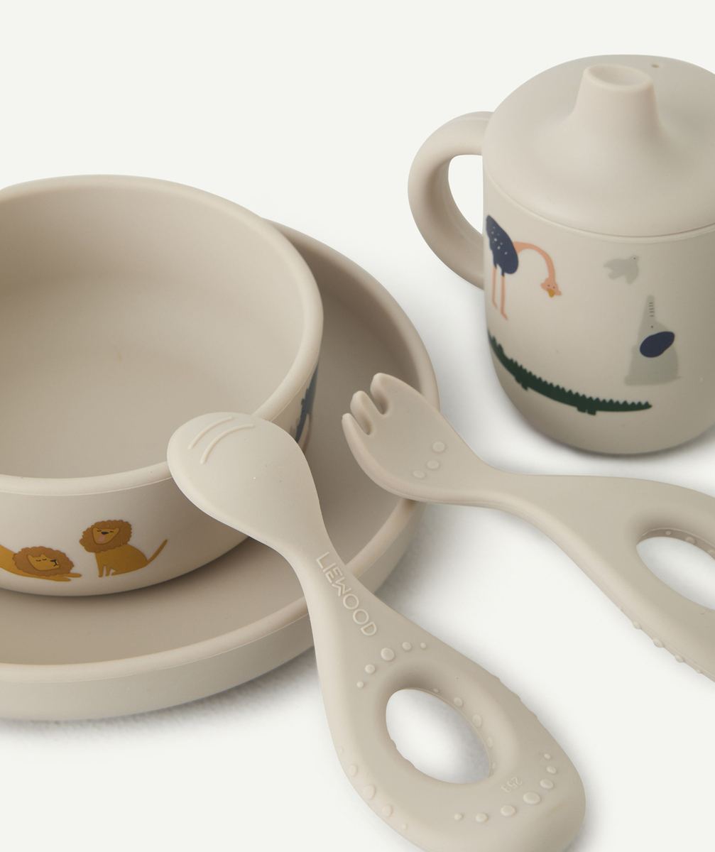 LIEWOODSET DE VAISELLES EN SILICONE MOTIFS SAVANE
