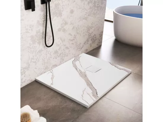 Receveur De Douche Rea Magnum Carrara 90X90 White