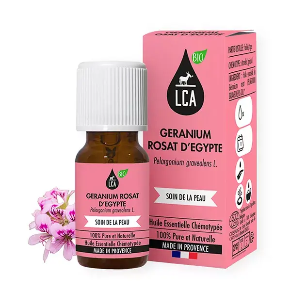 Óleo Essencial de Gerânio Rosa Egípcio Orgânico LCA 10 ml