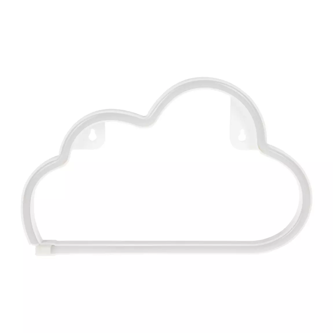 Enseigne lumineuse néon à piles (H18,7 cm) Nuage Blanc