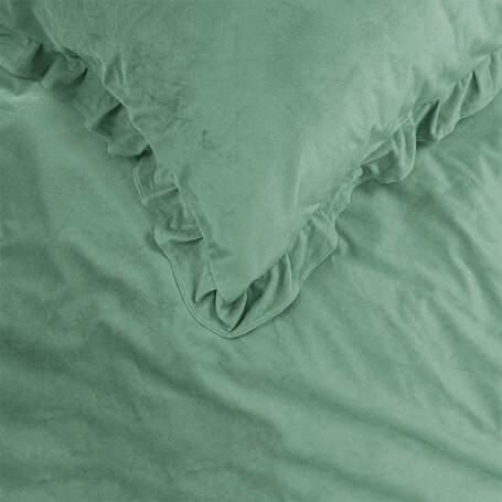 Dekbedovertrek Velvet Ruffles - Groen