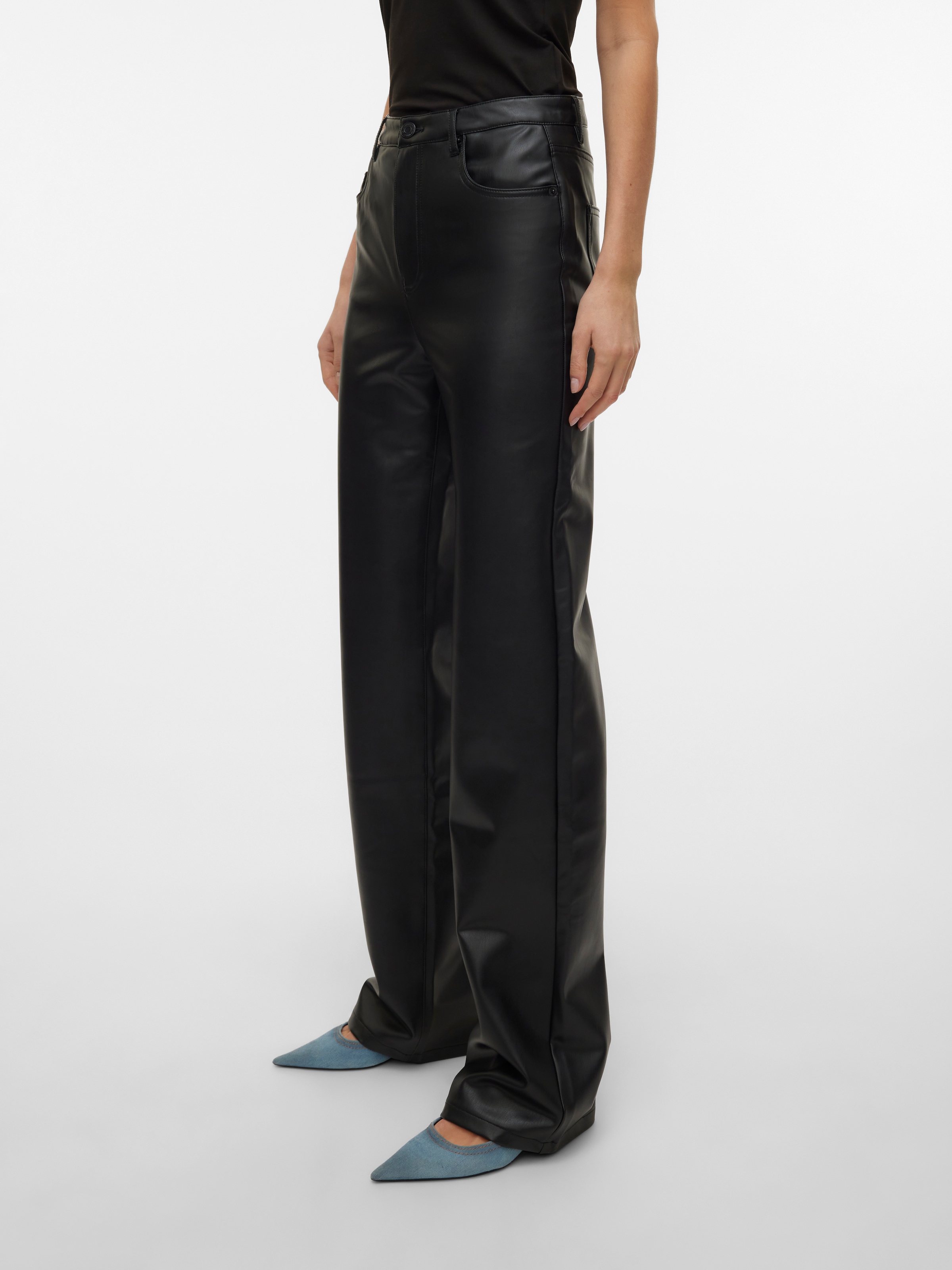 Vero Moda Lederimitathose »VMTESSA HR WIDE PL PANTS NOOS«
