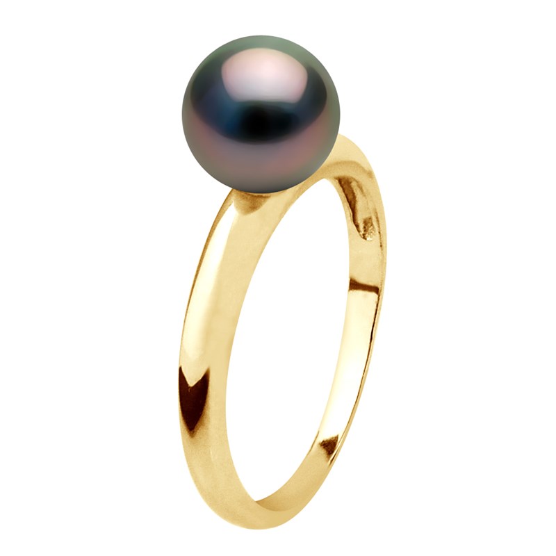 Bague Stella Jonc Perle de Tahiti 7-8 mm - Or Jaune
