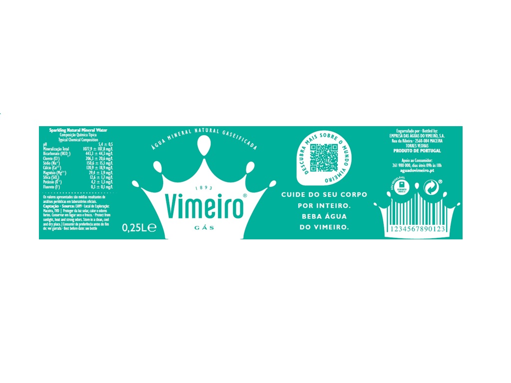 ÁGUA VIMEIRO COM GÁS PET 6X0.25L